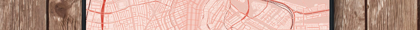 Amsterdam map print featured in the personalised map buying guide
