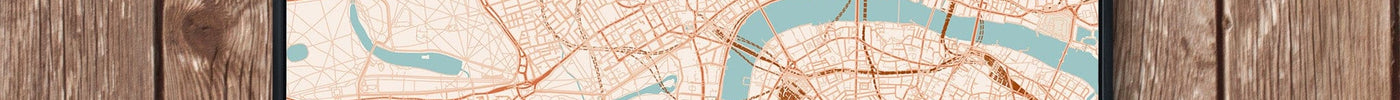 Personalised London map print featured in the map gift ideas guide