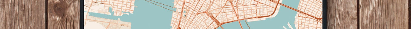 New York map print featured in the wedding and anniversary map gift guide