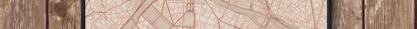 Paris map print featured in the where-we-met map gift guide
