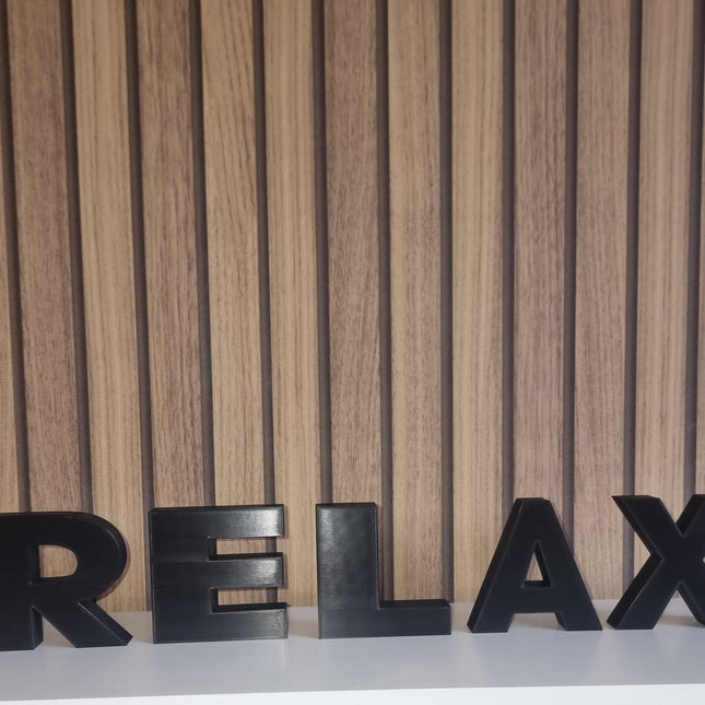 Relax Decorative Letter Ornament - 3D Printed, New Home Gift, Perfect Gift, 3D Printed Gift, Freestanding letters