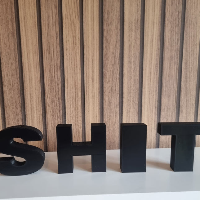 SHIT Decorative Letters Initials Ornament - 3D Printed, New Home Gift, Perfect Gift, 3D Printed Gift, Freestanding letters,