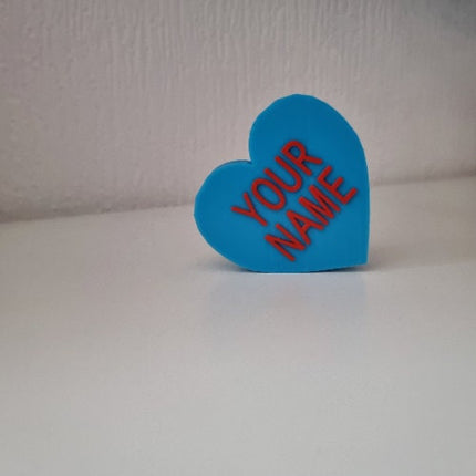 Personalized Custom 3D Printed Heart with Engraved Name - Personalized Romantic Keepsake for Any Occasion - Gift for him and her. Boyfriend