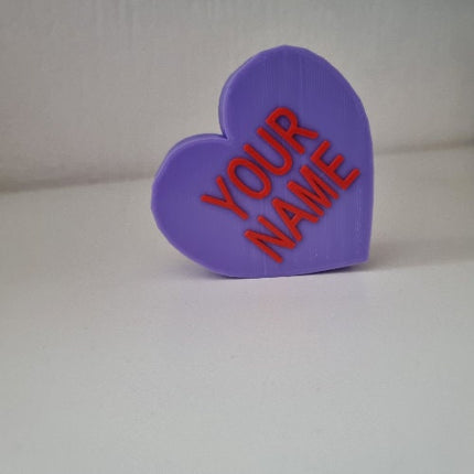 Personalized Custom 3D Printed Heart with Engraved Name - Personalized Romantic Keepsake for Any Occasion - Gift for him and her. Boyfriend