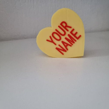 Personalized Custom 3D Printed Heart with Engraved Name - Personalized Romantic Keepsake for Any Occasion - Gift for him and her. Boyfriend