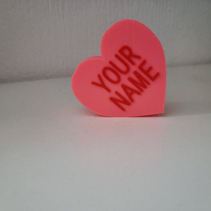 Personalized Custom 3D Printed Heart with Engraved Name - Personalized Romantic Keepsake for Any Occasion - Gift for him and her. Boyfriend