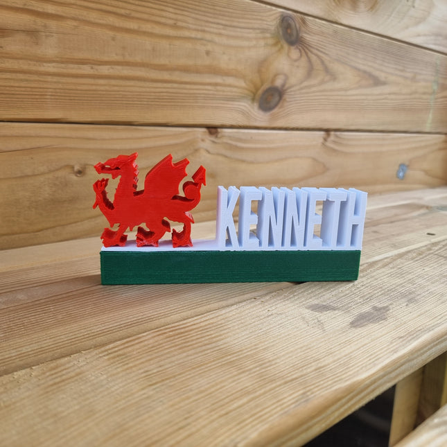 Wales Personalised Name Display Stand 