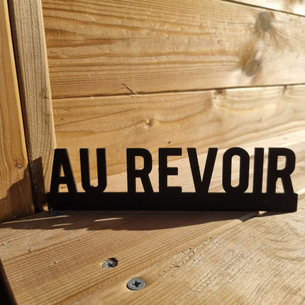 Au Revoir Door topper, shelf decor, wall decor, quirky home interior decor, quirky gift, door decoration 