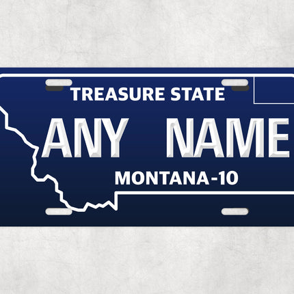 Custom Montana License Plate Sign, Treasure State Name Plate, Personalized Wall Decor Gift, USA State Sign for Him, Montana Car Plate Art