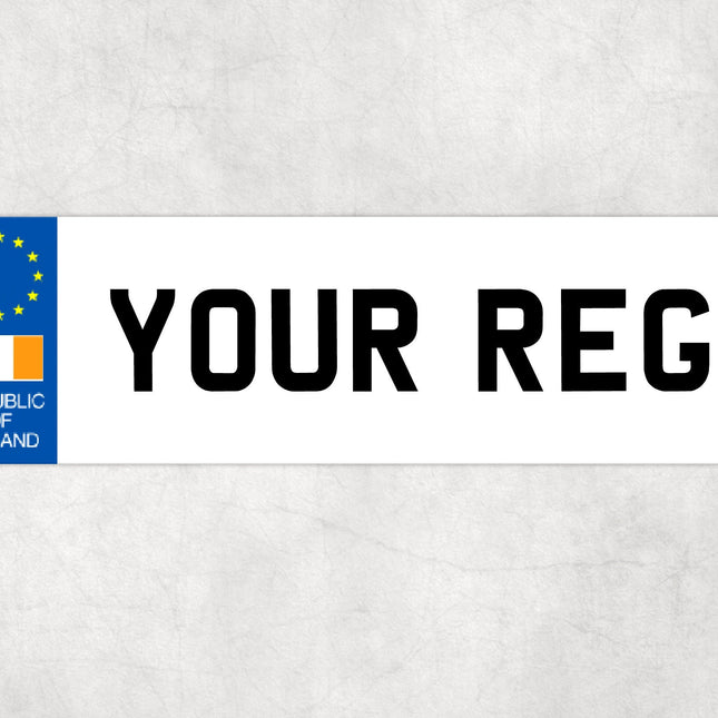 Custom Irish License Plate Sign, Republic of Ireland Number Plate, Personalised Wall Sign Gift, EU Tricolour Novelty Plate