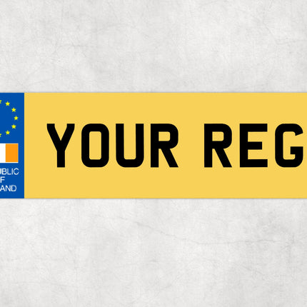 Custom Irish License Plate Sign, Republic of Ireland Number Plate, Personalised Wall Sign Gift, EU Tricolour Novelty Plate