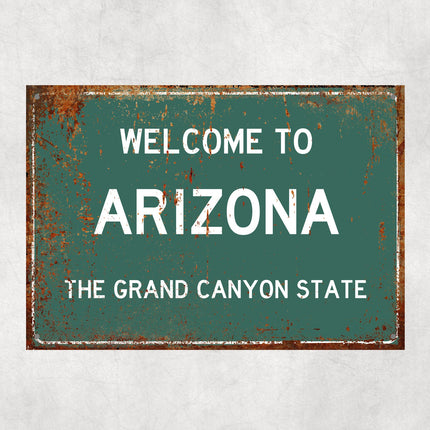 Welcome to ARIZONA Sign, Arizona Metal Sign, Arizona Gift, Arizona Gifts, Arizona Souvenir, Arizona Grand Canyon State