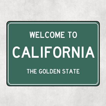 Welcome to California Sign, California Metal Sign, California Gift, California Gifts, California Souvenir, California Golden State