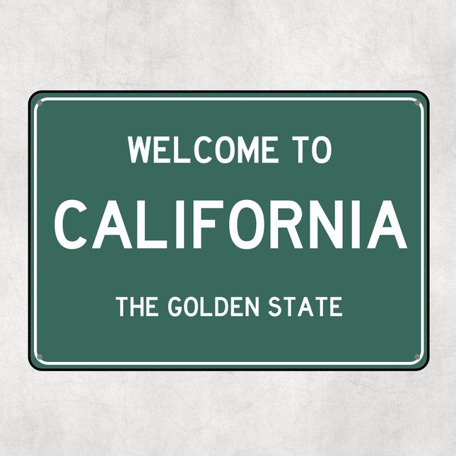 Welcome to California Sign, California Metal Sign, California Gift, California Gifts, California Souvenir, California Golden State