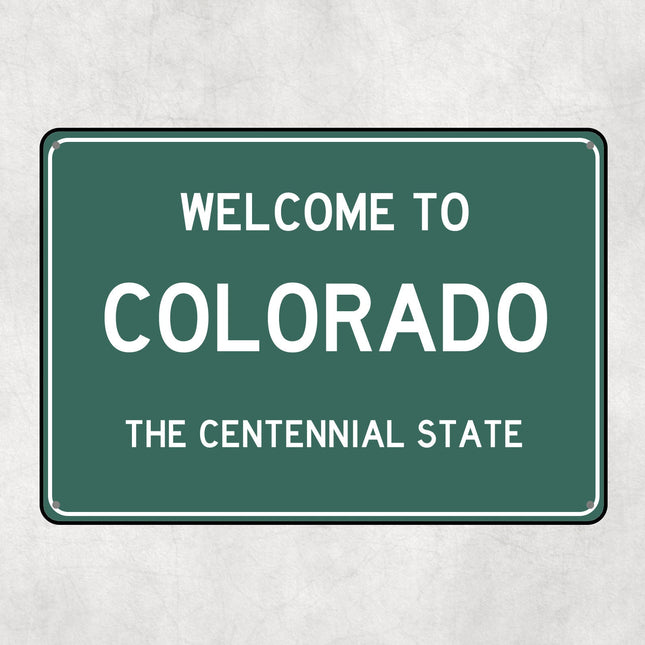 Welcome to Colorado Sign, Colorado Metal Sign, Colorado Gift, Colorado Gifts, Colorado Souvenir, Colorado Centennial State