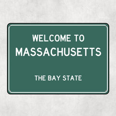 Welcome to Massachusetts Sign, Massachusetts Metal Sign, Massachusetts Gift, Massachusetts Gifts, Massachusetts Souvenir, Bay State