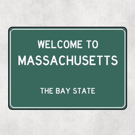 Welcome to Massachusetts Sign, Massachusetts Metal Sign, Massachusetts Gift, Massachusetts Gifts, Massachusetts Souvenir, Bay State
