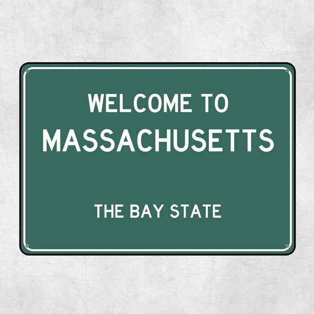 Welcome to Massachusetts Sign, Massachusetts Metal Sign, Massachusetts Gift, Massachusetts Gifts, Massachusetts Souvenir, Bay State