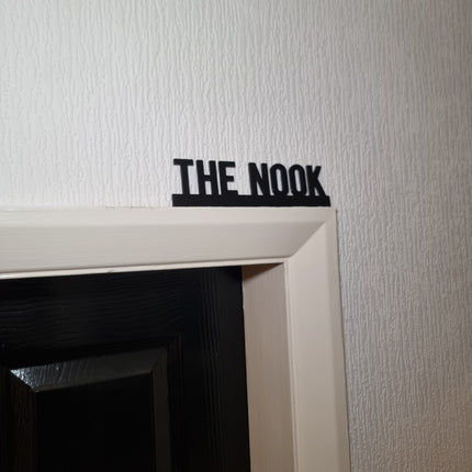 The Nook Door topper, shelf decor, wall decor, quirky home interior decor, quirky gift, door decoration 