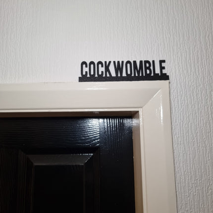 Cockwomble Door topper, shelf decor, wall decor, quirky home interior decor, quirky gift, door decoration