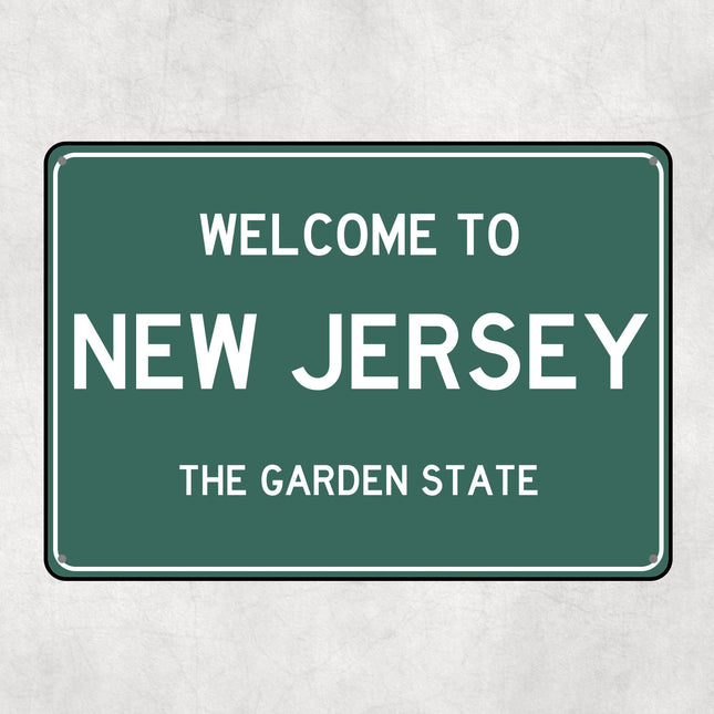Welcome to New Jersey Sign, New Jersey Metal Sign, New Jersey Gift, New Jersey Gifts, New Jersey Garden State