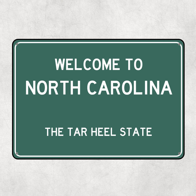 Welcome to North Carolina Sign, North Carolina Metal Sign, North Carolina Gift, North Carolina Gifts, North Carolina Tar Heel State