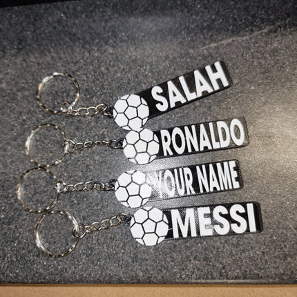Personalized Soccer Keychain | Backpack Tags, 3D Printed Keychains, Kid's Name Tags, Sport Keyrings, Charms