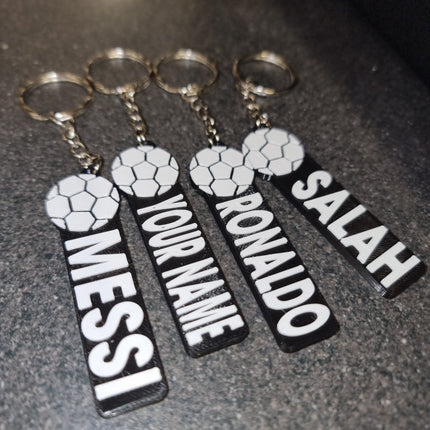 Personalized Soccer Keychain | Backpack Tags, 3D Printed Keychains, Kid's Name Tags, Sport Keyrings, Charms