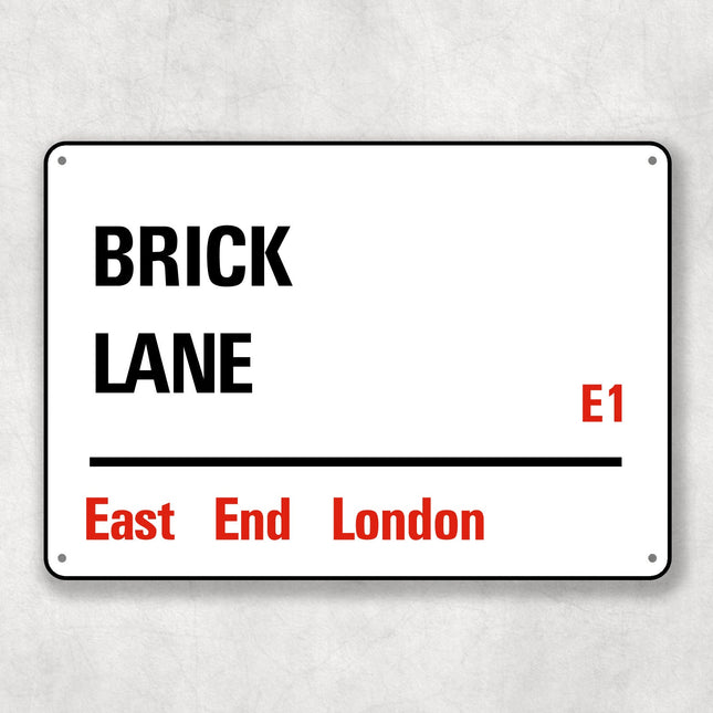 Brick Lane - East End London, Street Sign, Brick Lane gift, Brick Lane Souvenir, Brick Lane Keepsake, London Gifts