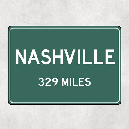 PERSONALIZED NASHVILLE Sign, Nashville City Distance Sign, City of Nashville Gift, Nashville Gifts, Nashville Souvenir, Nashville Signs