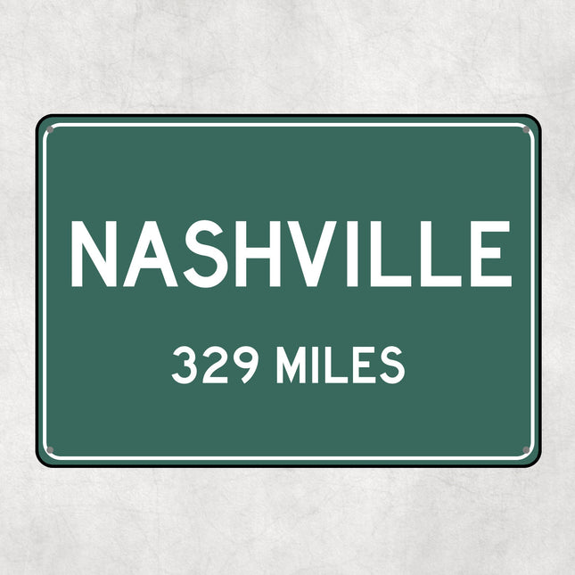 PERSONALIZED NASHVILLE Sign, Nashville City Distance Sign, City of Nashville Gift, Nashville Gifts, Nashville Souvenir, Nashville Signs