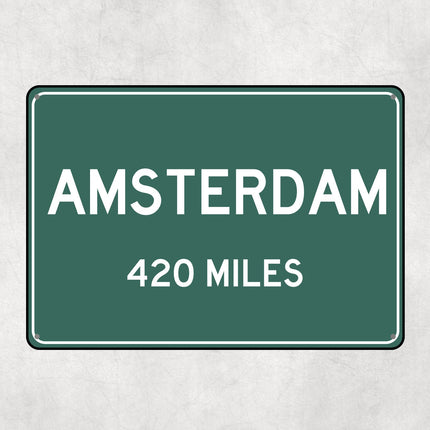 PERSONALIZED AMSTERDAM Sign, Amsterdam City Distance Sign, City of Amsterdam Gift, Amsterdam Gifts, Amsterdam Souvenir, Amsterdam Signs