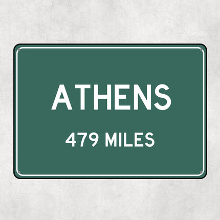 PERSONALIZED ATHENS Sign, Athens City Distance Sign, City of Athens Gift, Athens Gifts, Athens Souvenir, Athens Signs