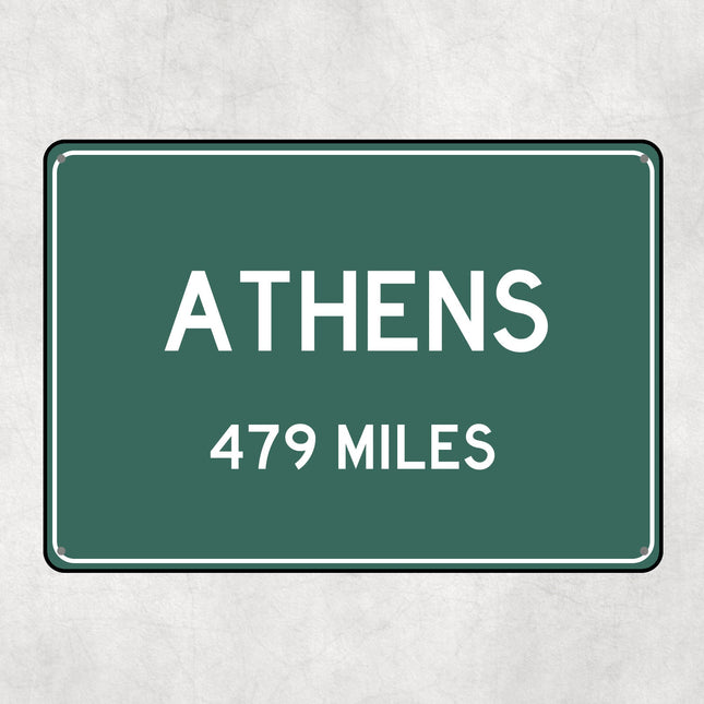 PERSONALIZED ATHENS Sign, Athens City Distance Sign, City of Athens Gift, Athens Gifts, Athens Souvenir, Athens Signs