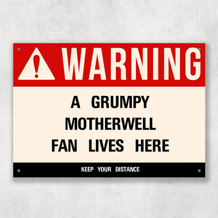 Grumpy MOTHERWELL Fan Metal Sign - Vintage Retro Man Cave Decor, Funny Retro Plaque for Home Bar, Shed or Garage