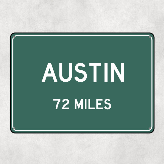PERSONALIZED AUSTIN Sign, Austin City Distance Sign, City of Austin Gift, Austin Gifts, Austin Souvenir, Austin Signs