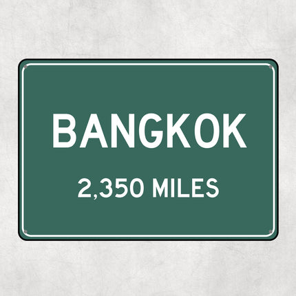 PERSONALIZED BANGKOK Sign, Bangkok City Distance Sign, City of Bangkok Gift, Bangkok Gifts, Bangkok Souvenir, Bangkok Signs