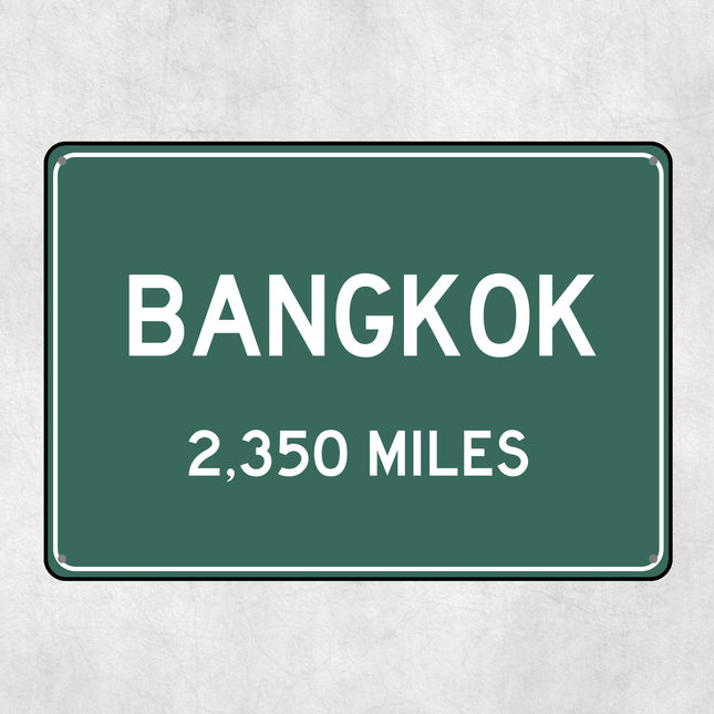 PERSONALIZED BANGKOK Sign, Bangkok City Distance Sign, City of Bangkok Gift, Bangkok Gifts, Bangkok Souvenir, Bangkok Signs