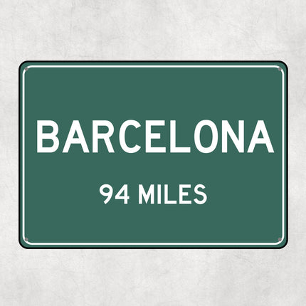 PERSONALIZED BARCELONA Sign, Barcelona City Distance Sign, City of Barcelona Gift, Barcelona Gifts, Barcelona Souvenir, Barcelona Signs