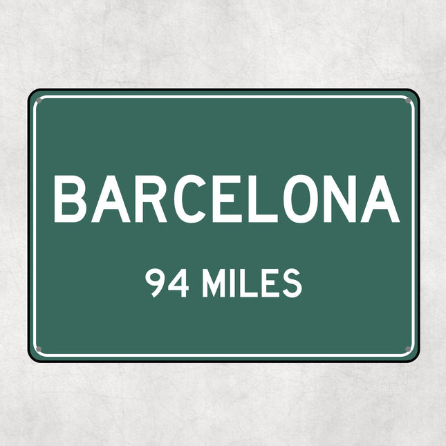 PERSONALIZED BARCELONA Sign, Barcelona City Distance Sign, City of Barcelona Gift, Barcelona Gifts, Barcelona Souvenir, Barcelona Signs