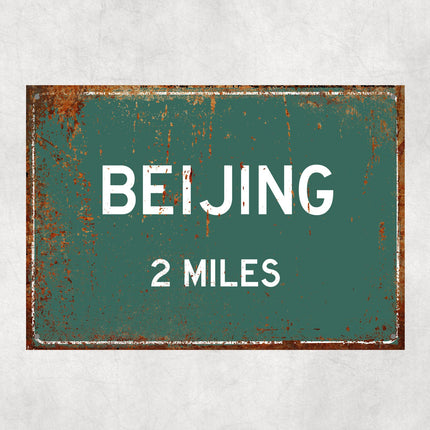 PERSONALIZED BEIJING Sign, Beijing City Distance Sign, City of Beijing Gift, Beijing Gifts, Beijing Souvenir, Beijing Signs