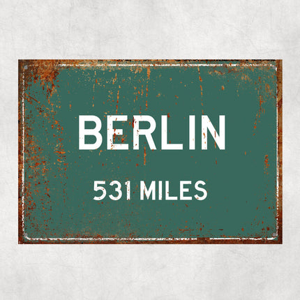 PERSONALIZED BERLIN Sign, Berlin City Distance Sign, City of Berlin Gift, Berlin Gifts, Berlin Souvenir, Berlin Signs