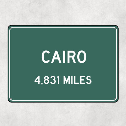 PERSONALIZED CAIRO Sign, Cairo City Distance Sign, City of Cairo Gift, Cairo Gifts, Cairo Souvenir, Cairo Signs