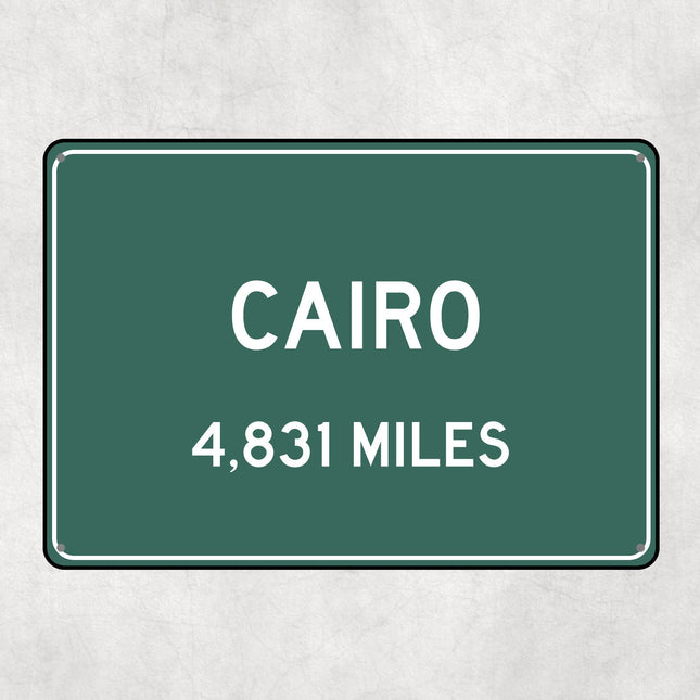 PERSONALIZED CAIRO Sign, Cairo City Distance Sign, City of Cairo Gift, Cairo Gifts, Cairo Souvenir, Cairo Signs