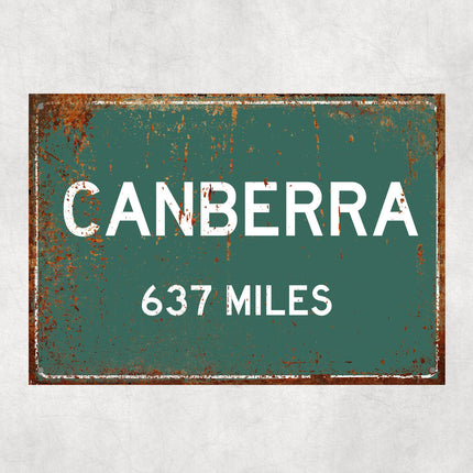PERSONALIZED CANBERRA Sign, Canberra City Distance Sign, City of Canberra Gift, Canberra Gifts, Canberra Souvenir, Canberra Signs