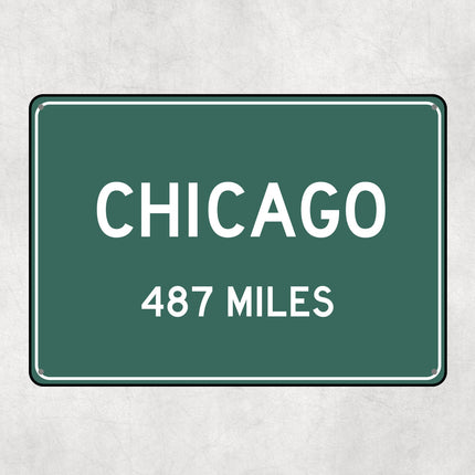 PERSONALIZED CHICAGO Sign, Chicago City Distance Sign, City of Chicago Gift, Chicago Gifts, Chicago Souvenir, Chicago Signs
