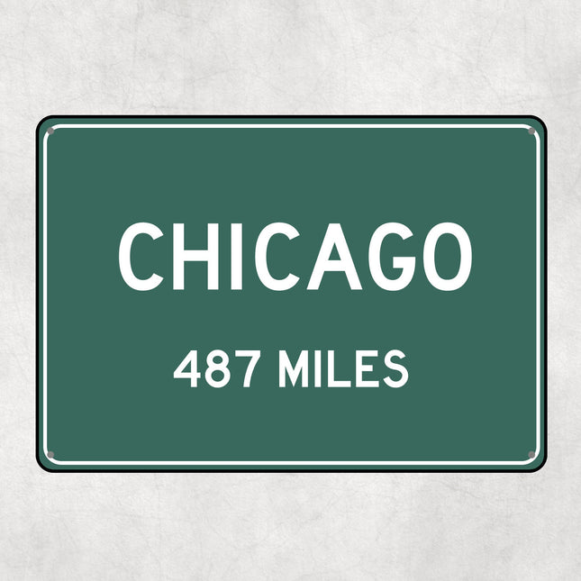 PERSONALIZED CHICAGO Sign, Chicago City Distance Sign, City of Chicago Gift, Chicago Gifts, Chicago Souvenir, Chicago Signs