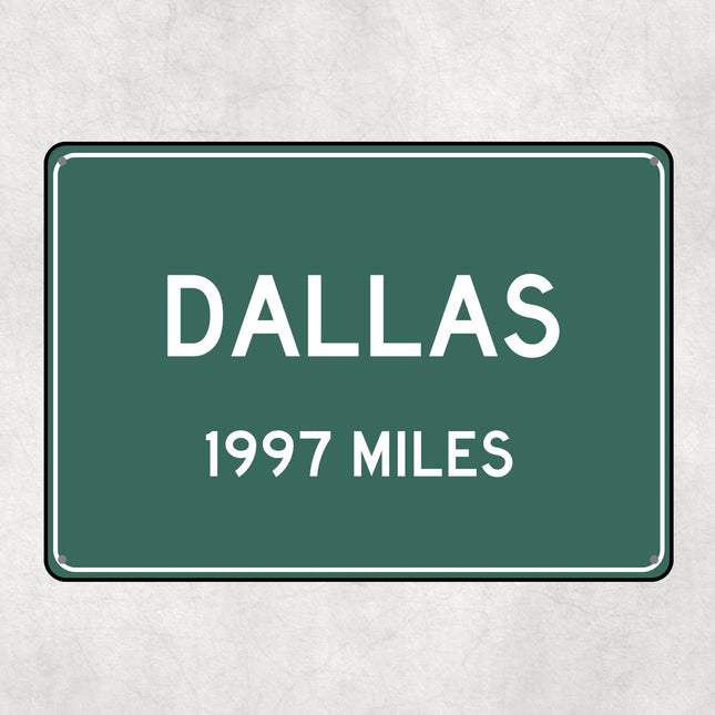 PERSONALIZED DALLAS Sign, Dallas City Distance Sign, City of Dallas Gift, Dallas Gifts, Dallas Souvenir, Dallas Signs