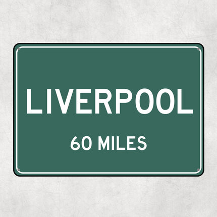 PERSONALIZED LIVERPOOL Sign, Liverpool City Distance Sign, City of Liverpool Gift, Liverpool Gifts, Liverpool Souvenir, Liverpool Signs