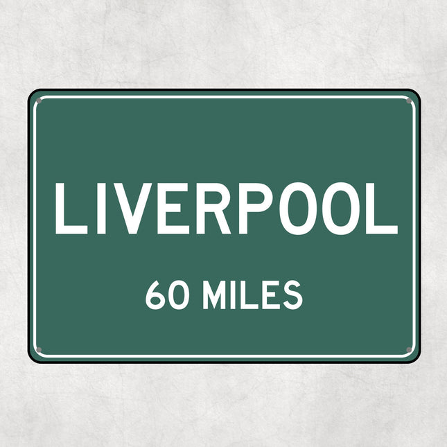PERSONALIZED LIVERPOOL Sign, Liverpool City Distance Sign, City of Liverpool Gift, Liverpool Gifts, Liverpool Souvenir, Liverpool Signs